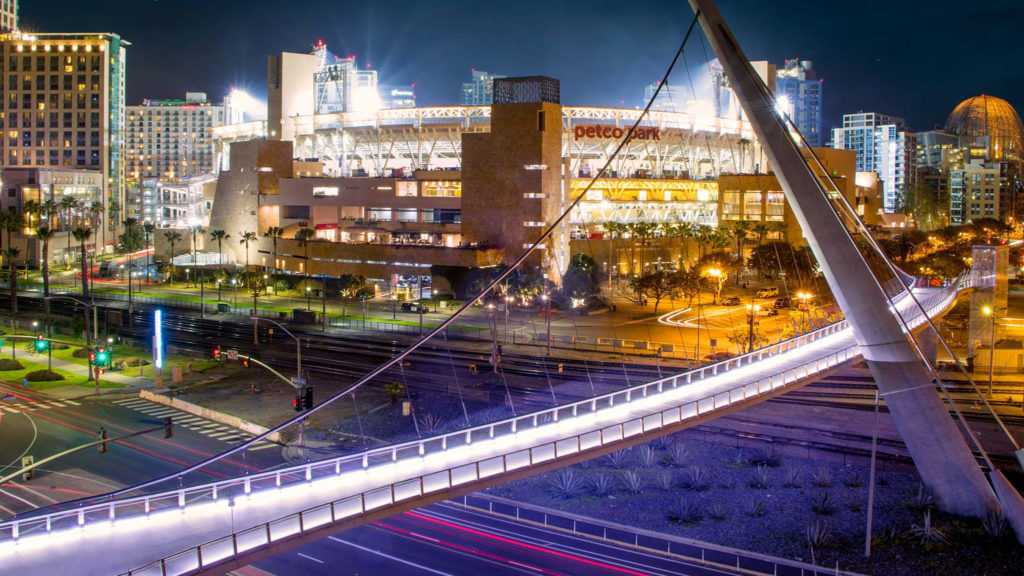 Petco Park at night